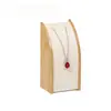 Estante Curvo de Bambú Natural para Exhibición de Collares Soporte para Colgantes Joyas Accesorios de Exhibición para Mostrador de Joyería