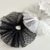 Super Hada Malla Blanca Encaje Lazo para el Cabello Cuerda para el Cabello Femenino Gama Alta Primavera Nuevo Lunares Flor Accesorios para el Cabello