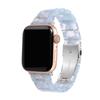 Correa de Reloj de Resina Transparente y Colorida Adecuada para Apple Watch 10 S11 Huawei Fit5 Xiaomi Pulsera de Tres Perlas Imitación Cerámica