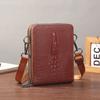 Moda Transfronteiriça Bolsa Masculina Novo Estilo Cabeça de Crocodilo Distintiva Transversal Bolsa Masculina Padrão Crocodilo Bolsa de Ombro Bolsa para Celular