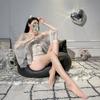 Meias Sexys de Seda Pretas, Lingerie Sedutora, Meias-Liga com Abertura no Gancho, Meias Arrastão, Meias Rasgáveis Plus Size para Mulheres