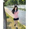 Suéter Cárdigan Rosa Original Uniforme Jk Estudiantes Femeninas Popular Versátil Estilo Preppy Material Escolar Chaqueta Ins