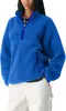 Moda transfronteriza europea y americana para mujer 2026, chaqueta de forro polar con cuello alto y cremallera con bolsillos, más vendida en Amazon