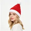 Chapéu de tricô de Natal feito sob medida para travessias de fronteira, chapéu de lã quente de outono e inverno para adultos, design listrado vermelho e verde com pompom, chapéu pontudo decorativo