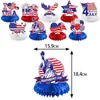 Adornos de Panal Decorativos para el Día de la Independencia Transfronterizos, Decoraciones de Mesa para Fiesta del Día Nacional Americano, Panal del Día de la Independencia
