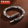 Pulsera trenzada de la paz para hombre retro, maza Vajra, moderna, hip-hop, nicho, joyería tailandesa