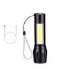 Cross-border led lanterna recarregável multi-uso de longo alcance portátil super brilhante doméstico mini portátil side light