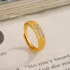 Novo Anel de Diamante Xiangyun Cor Dourada para Namorada Anel de Dedo Indicador de Luxo Leve de Ponta Anel de Fábrica Atacado