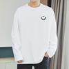 Camiseta de manga larga de algodón pesado de 260 g para hombre, estilo americano oversize holgada, camiseta interior de algodón, camisa de otoño