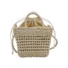 Nova Bolsa de Palha Trançada Artesanal de Verão 2025 para Mulheres, Bolsa de Praia para Férias na Praia, Bolsa Transversal de Palha Bordada Fashion para Mulheres