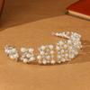 Joyería transfronteriza para novia, tocado de hojas de árbol de plata con diamantes de imitación coreanos, accesorios para el cabello de boda, accesorios para vestidos, accesorios.
