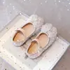 Zapatos de niña zapatos de princesa 2026 nuevos primavera y otoño zapatos de cristal para bebé zapatos de vestir zapatos de cuero de suela blanda zapatos individuales para niños