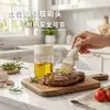 Brocha de silicona, brocha para aceite de barbacoa, botella de aceite de vidrio, brocha todo en uno con botella, brocha de aceite para cocina, brocha de aceite para el hogar