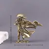 Ornamentos de Latão para Painel de Carro e Mesa de Cabeceira Estilo Antigo Jianghu Pequeno Ornamento Animal de Estimação de Chá para Desktop Escritório