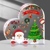 Nuevos Regalos de Navidad Acrílicos Transparentes de Amor Inglés de Amazon para la Familia, Adornos de Manualidades Navideñas