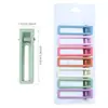 Pinzas de clip de pico de pato de color arcoíris accesorios para el cabello de chica fresca nuevo clip metálico cuadrado de punta de 6 cm color caramelo