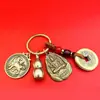 Chaveiro de Doze Signos Patronos Cinco Imperadores Dinheiro Cabaça Oca Nascimento do Signo Buda Pingente de Chave Velha