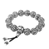 Pulsera de Mantra de Seis Sílabas en Sánscrito para Hombres y Mujeres, Pulsera de Cuentas de Oración Tejidas de Nicho Vintage de Alta Gama, Pulsera de Cuentas Budistas del Sutra del Corazón en Sánscrito
