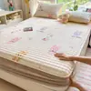 Juego de sábanas de terciopelo de leche engrosado con estampado de dibujos animados nuevo 2026, un juego de tres piezas para uso doméstico, que proporciona calidez para el invierno