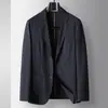 Traje Casual para Hombre 2026 Primavera/Verano Lyocell Chaqueta de Botonadura Única de Alta Gama para Jóvenes, Abrigo de Lino de Lujo para Negocios sin Planchar