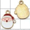Mezcla 30 Aleaciones de Metal para Goteo de Aceite Navideño para Pulseras y Collares DIY, Accesorios de Joyería de Papá Noel, Muñeco de Nieve, Cascabeles, Alce