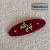 Horquilla lateral estilo rojo Año Nuevo Año del Caballo, Accesorio para el cabello exquisito de alta gama, Adorno pequeño, Pinza para flequillo, Accesorio para el cabello BB Clip