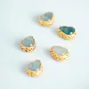 Accesorios de Calabaza de Jade Azul Natural con Incrustaciones, Diseño Hueco y Agujero Pasante, Cuentas para Manualidades en Colores Aleatorios, Accesorios de Calabaza