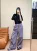Colección nueva Otoño 2026: Pantalones de trabajo plisados estilo AL para mujer, versátiles pantalones de pierna ancha atléticos y casuales, secado rápido estilo pierna ancha 9001