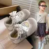 Zapatos Deportivos para Niñas 2026 Primavera y Otoño Nuevo Estilo Malla Cinta de Perla Lazo Zapatos de Correr para Niños Zapatos Casuales