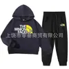 Traje Holgado y Cómodo de Comercio Exterior para Niños Medianos y Grandes, Conjunto de Dos Piezas de Sudadera con Capucha y Pantalones Deportivos de Algodón para Primavera y Otoño en Stock