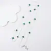 NK-283 trébol de cuatro hojas que gotea aceite 130 cm multicolor plegable cadena larga para suéter de mujer otoño e invierno nuevo venta al por mayor de fábrica