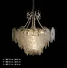 Novo Salão de Casamento Adereços de Ferro Lâmpada Prateada Eletrogalvanizada Lâmpada de Teto de Cristal Iluminação Adereços de Casamento Lustre de Corrente de Cristal