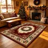 Tapete de Natal transfronteiriço estilo americano, tapete de sala de estar de área grande com cobertura total, tapete de cabeceira de fácil cuidado, tapete decorativo de feriado