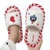 Lindas Pantuflas de Algodón Navideñas para Mujer, Nuevos Modelos de Otoño e Invierno, Forradas de Felpa y Engrosadas, Zapatos de Algodón para Casa en Interiores al por Mayor