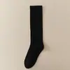 Calcetines Color Café para Mujer, Calcetines de Media Pantorrilla para Primavera y Otoño, Estilo Ins de Moda, Calcetines Largos Adelgazantes, Calcetines de Algodón Grises Nuevos para Otoño e Invierno, Calcetines Holgados