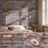 Papel Pintado Autoadhesivo 3D Estéreo Patrón de Ladrillo Pegatina de Pared Impermeable y a Prueba de Humedad Pegatina Retro Rodapié de Pared Antiguo Fondo de Pared de Restaurante Papel Pintado