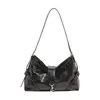 2026 Nuevo Bolso de Hombro con Patrón Tejido Estilo Coreano para Mujer, Bolso de Axila Elegante y de Moda para el Trabajo, Bolso Tote Simple y Moderno