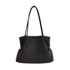 Bolsa Simples de Lã Xadrez Feminina Outono Inverno Estilo Casual Preguiçoso Bolsa de Ombro Único Bolsa Tote de Grande Capacidade para o Dia a Dia Bolsa de Mão