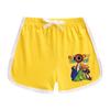 Roupa infantil Rainbow Friends para meninos e meninas, conjunto de verão novo de algodão de manga curta com shorts finos, duas peças