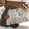 Conjunto para Meninas Primavera e Outono Novo Estilo Coreano Cardigã + Salopete Duas Peças Casual Top Exportação