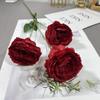 Simulação de ramo único 3 cabeça seleção de núcleo de flor de peônia peônia flor de peônia decoração de casamento guia de estrada arranjo de flores decoração flor de seda