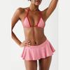 Traje de Baño de Dos Piezas Estilo Falda Nuevo 2025 para Mujer, Cubre Vientre, Adelgazante, Vacaciones en la Playa, Traje de Baño para Fuentes Termales para Mujeres [Dropshipping]