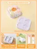 Caja de embalaje Xue Meiniang 2 piezas 4 Daifuku de Ciruela Bandeja de papel individual Qing Tuan Mochi Crujiente de Yema de Huevo Embalaje Baozi Sam dos cuatro partes