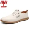 Zapatos de hombre marca Dragonfly 2026 nuevo otoño piel genuina zapatos casuales para hombre zapatillas deportivas transpirables de suela blanda de moda