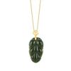 Huibaoli Prata S925 Jade Hetian Jade Escarlate Jade Fumê Roxo Colar Pingente Galhos Dourados e Folha de Jade de Alta Qualidade Atmosférico Simples