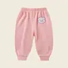 Pantalones de bebé de algodón puro, pantalones largos para bebé para primavera y otoño, pantalones de chándal para niños, pantalones casuales para niña pequeña, pantalones para niños, pantalones deportivos para niños
