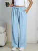 Pantalones de chándal holgados de pierna ancha para mujer de tallas grandes más vendidos con forro polar y cordón en Amazon y Temu en Europa y América
