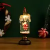 Nuevas Decoraciones Navideñas Transfronterizas Luces de Velas Luces de Copo de Nieve de Nieve Cayendo Luces de Bola de Cristal Navideñas Regalos Navideños Creativos
