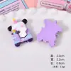 Bicicleta de Dibujos Animados Animal Pequeño Gadgets de Resina Oso y Conejo Pasador Cuerda para el Cabello Decoración Pegamento de Crema Material para DIY