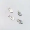 Plata de Ley S925 Plata Tailandesa Antigua Colgante de Fresa DIY Encanto Retro Cuerda Trenzada Hecha a Mano Material Accesorios de Joyería de Plata